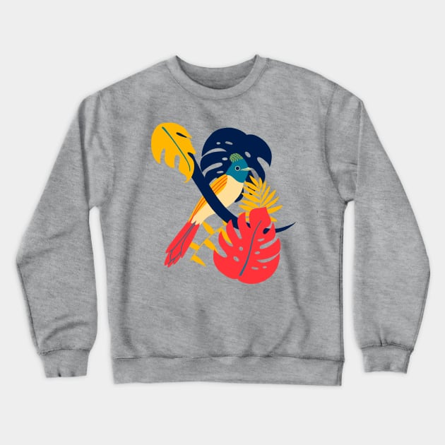 African Paradise Flycatcher Crewneck Sweatshirt by ughsketches